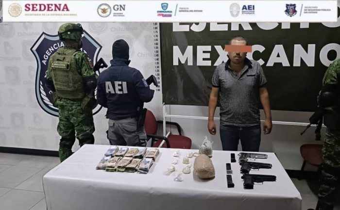Detienen a Paciano ‘N’, primo de ‘El Chueco’ encargado de venta de droga en Chihuahua