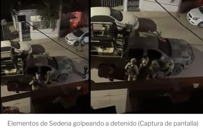 Difundieron video de elementos de la Sedena golpeando a civil en Culiacán