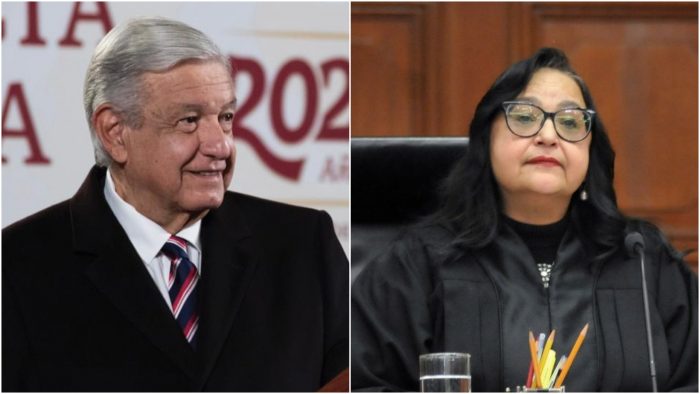 Norma Piña: queman piñata con rostro de ministra de la Suprema Corte en mitin de AMLO