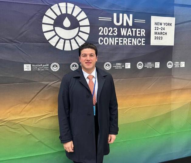 Asiste Gobernador Samuel García a Conferencia del Agua de la ONU; destaca proyectos hídricos de NL