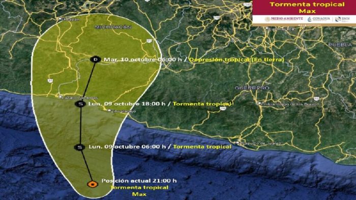 Tormenta tropical ‘Max’ se forma frente a Zihuatanejo: Hay alerta para Guerrero y Michoacán por trombas marinas
