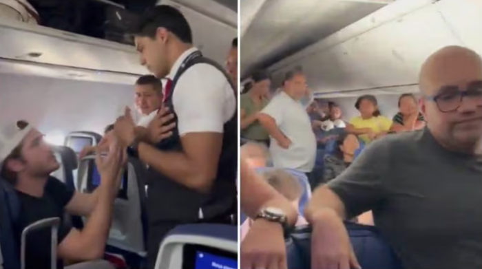 Aeroméxico encierra a pasajeros 4 horas sin agua; apoyan a hombre que abrió salida de emergencia