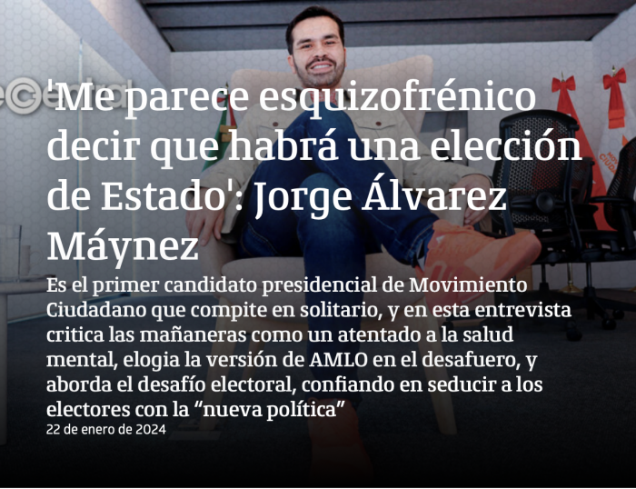 Entrevista a Jorge Álvarez Máynez, candidato presidencial por MOVIMIENTO CIUDADANO.