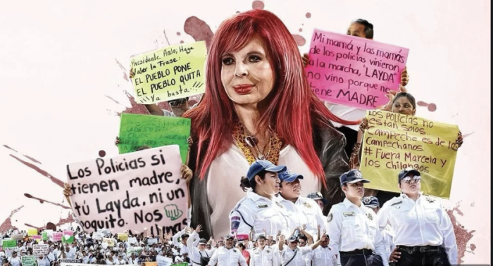 Al grito de “¡voto de castigo!” y “traidora”, marchan por tercer día en Campeche contra Layda Sansores y titular de la SSP