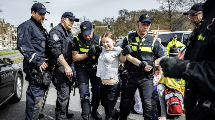 Detuvieron a Greta Thunberg durante una protesta en Países Bajos