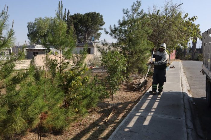 Refuerza Javier Díaz limpieza del paso peatonal en Nuevo Aurora