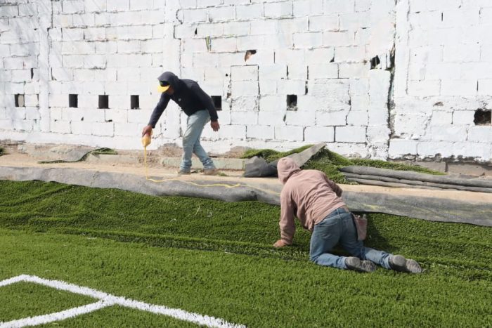 Reporta Saltillo avance del 95% en rehabilitación de cancha deportiva