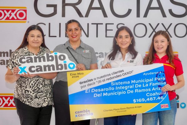 Recibe DIF de Ramos Arizpe donativo del programa “Cambio x Cambio”