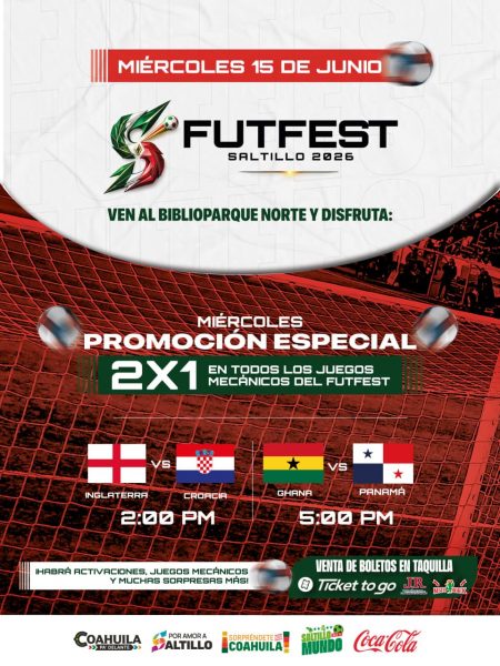 Continúa la fiesta futbolera en el FUTFEST Saltillo 2026