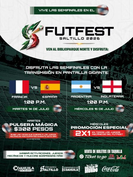 Todo listo en el FUTFEST Saltillo 2026 para disfrutar las semifinales