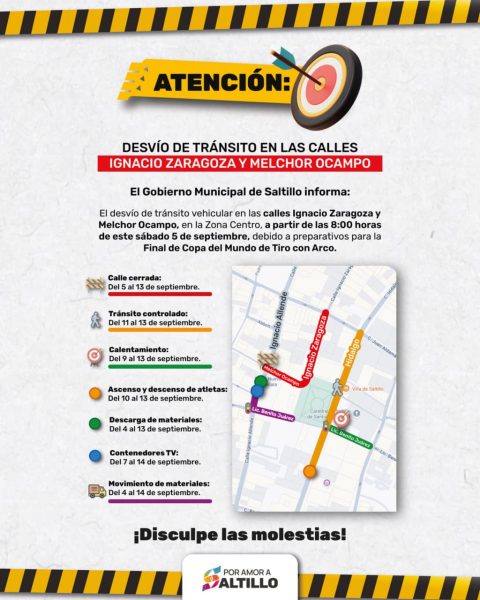 Anuncia Gobierno de Saltillo ajuste temporal en ruta troncal Sur-Norte