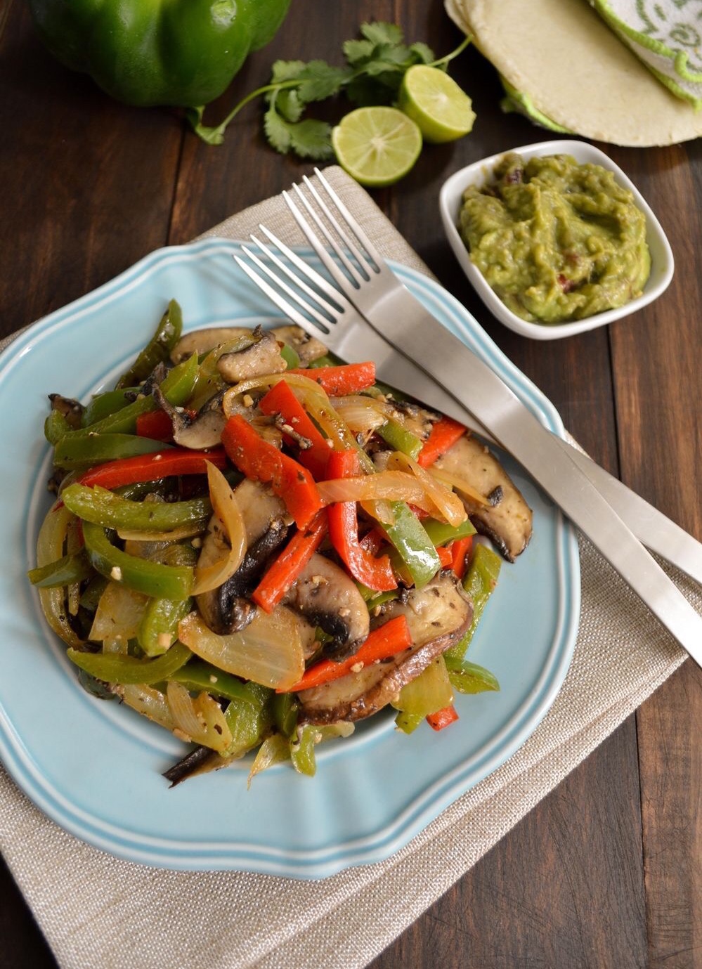 Ajuaa Punto Com Fajitas vegetarianas de portobello.