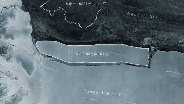 Nuevo iceberg se desprende de la Antártida; ya es el más grande del mundo