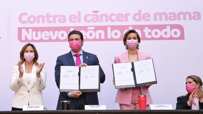Samuel García anunció programa de cobertura universal contra el cáncer de mama en NL