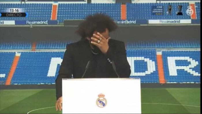 Marcelo rompe en llanto al despedirse como leyenda del Real Madrid