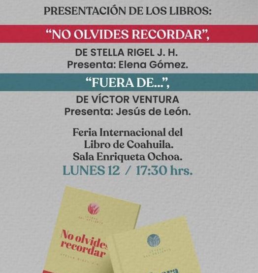 Invita el IMCS a la presentación de libros