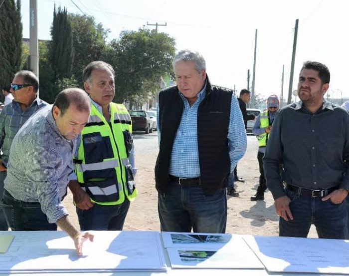 Supervisa Chema Fraustro avance del sistema Pluvial La Herradura