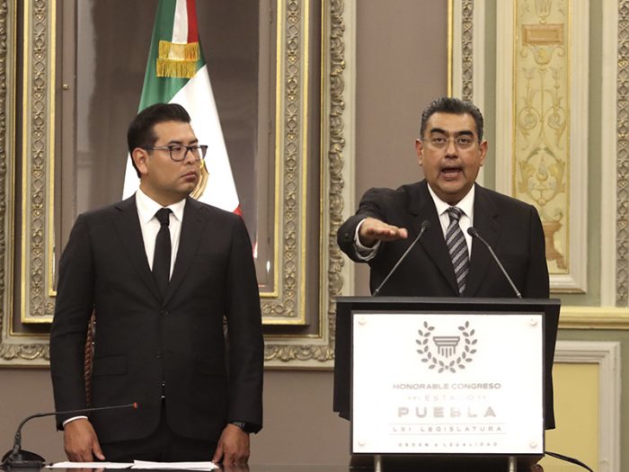 Congreso de Puebla designó a Sergio Salomón Céspedes como gobernador sustituto tras la muerte de Miguel Barbosa