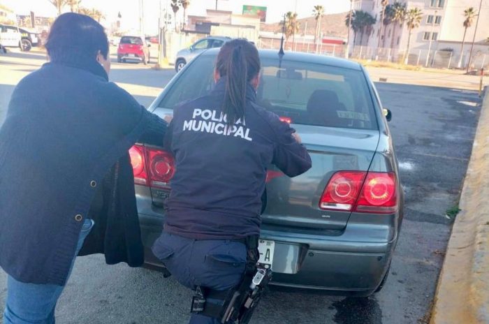 Proximidad social, bandera de la Policía en Saltillo