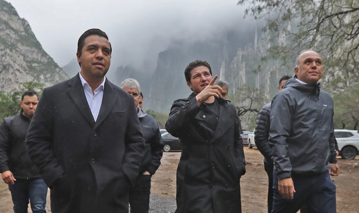 Supervisa GobernadorSamuel García  obras en Parque La Huasteca