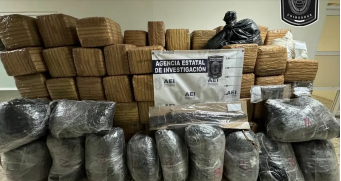 Golpe al narco en Chihuahua: aseguran una tonelada de marihuana y fentanilo tras cateo