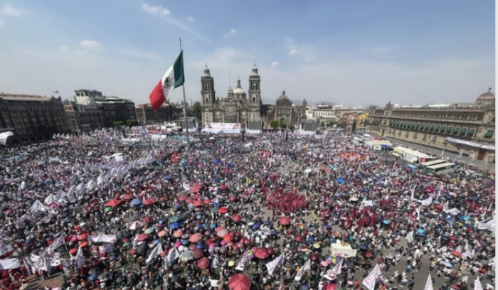 Más de medio millón de personas acudió al cierre de campaña de Sheinbaum en el Zócalo, según Segob CDMX
