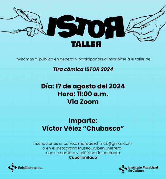 El IMCS invita al taller "Tira Cómica ISTOR 2024"