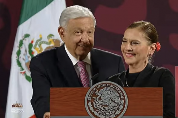 AMLO cumple y lleva a Beatriz Gutiérrez Müller a La Mañanera: “Quiere despedirse de ustedes”