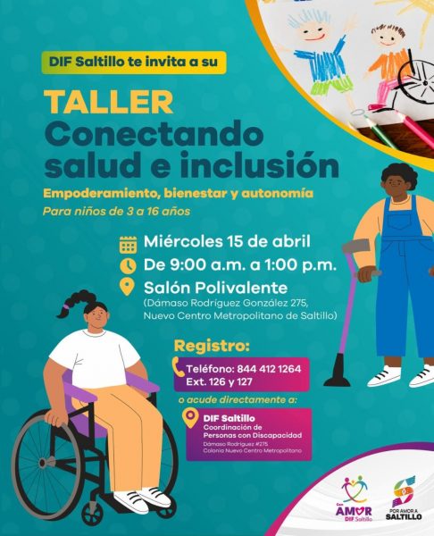 Tendrá DIF Saltillo taller “Conectando salud e inclusión” para niñas, niños y adolescentes