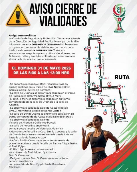 Tiene Comisaría listo el operativo de seguridad y vialidad 21k