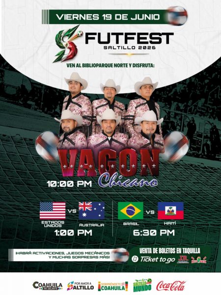 Invita Javier Díaz a disfrutar el arranque del fin de semana en el FUTFEST Saltillo 2026