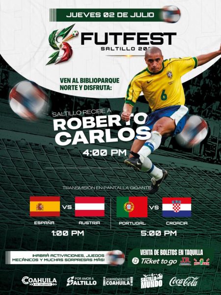 Mañana recibe Saltillo a Roberto Carlos en el FUTFEST Saltillo 2026