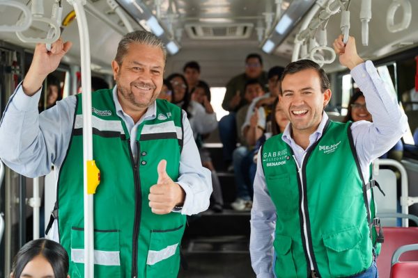 Supervisan Tomás Gutiérrez y Gabriel Elizondo la Ruta Estudiantil Gratuita