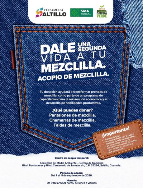 Invita IMM a donar mezclilla para apoyar a mujeres saltillenses