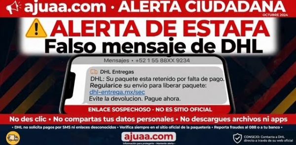 Alerta por estafa con SMS falsos de DHL en Saltillo y Coahuila¡¡¡¡