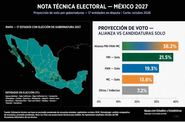 NOTA TÉCNICA DE PROYECCIÓN ELECTORAL 2027 - ALIANZA PRI-PAN-MC VS COMPETENCIA SEPARADA