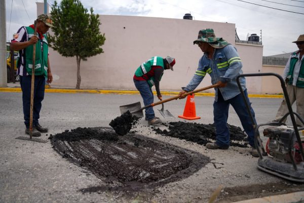 Redobla Ramos Arizpe trabajos de bacheo ante afectaciones por lluvias