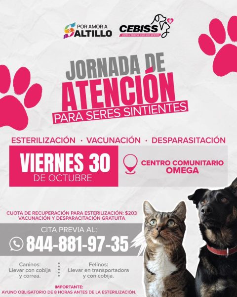 Habrá Jornada de Esterilización en la Omega