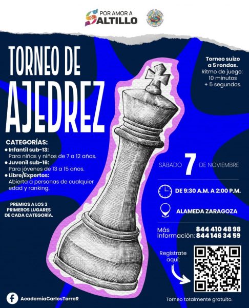 Habrá Torneo de Ajedrez Por Amor a Saltillo